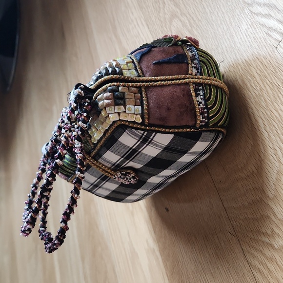 Vintage Mary Francis Velvet Floral Beaded Bag - Picture 2 of 7